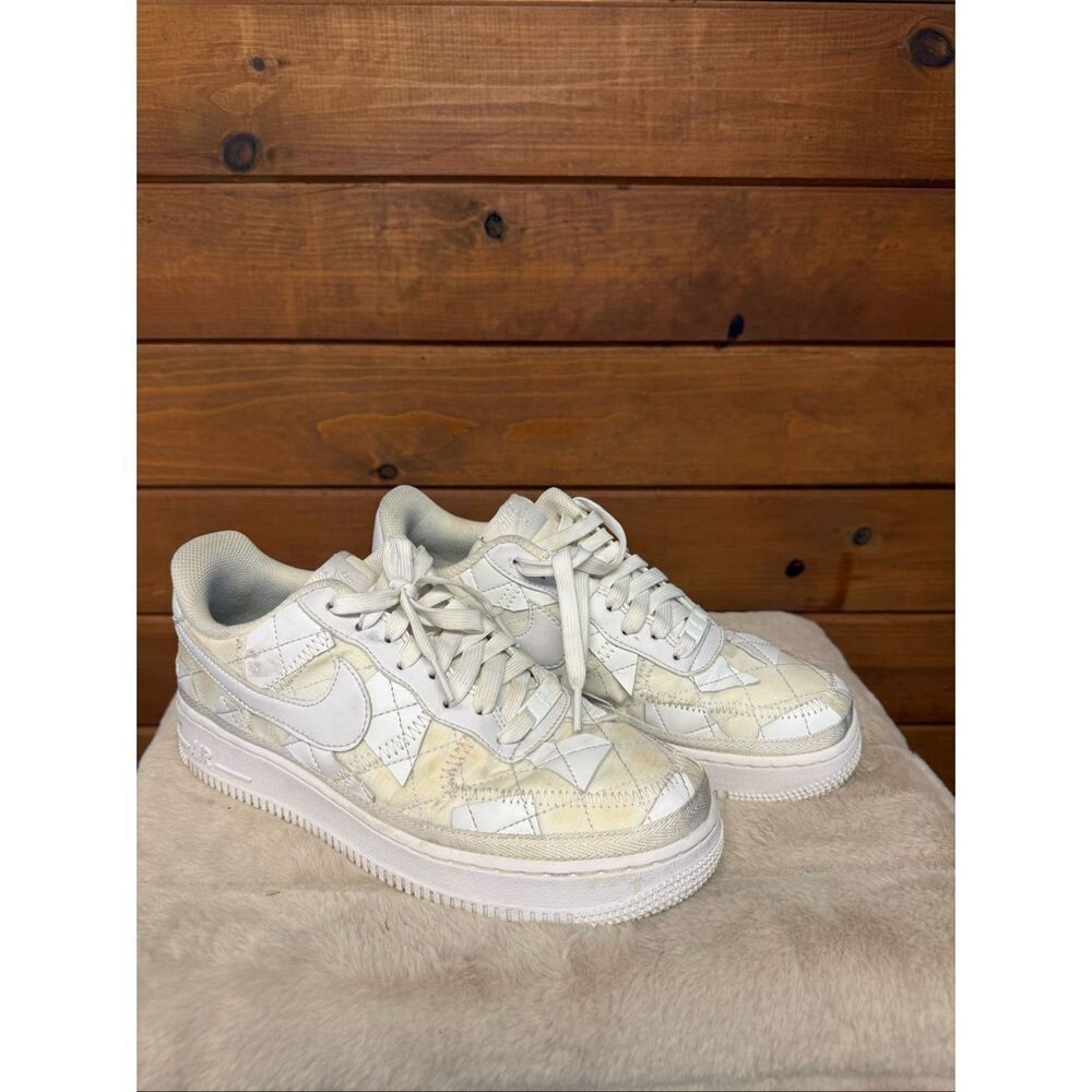 Nike Mens Air Force 1 Billie Eilish x Low Triple White quilted patchwork Sz 8